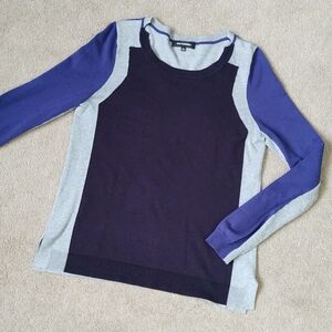 VGUC 525 America crewneck sweater navy, grey, and blue